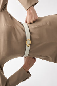 BLACK TIE LEATHER BELT