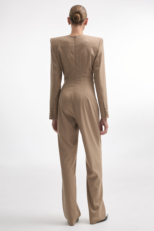 NIGHT SHIFT JUMPSUIT BEIGE