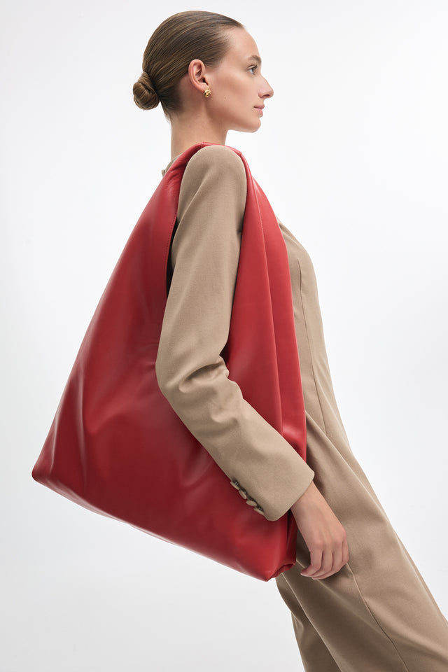 SIN LEATHER BAG RED