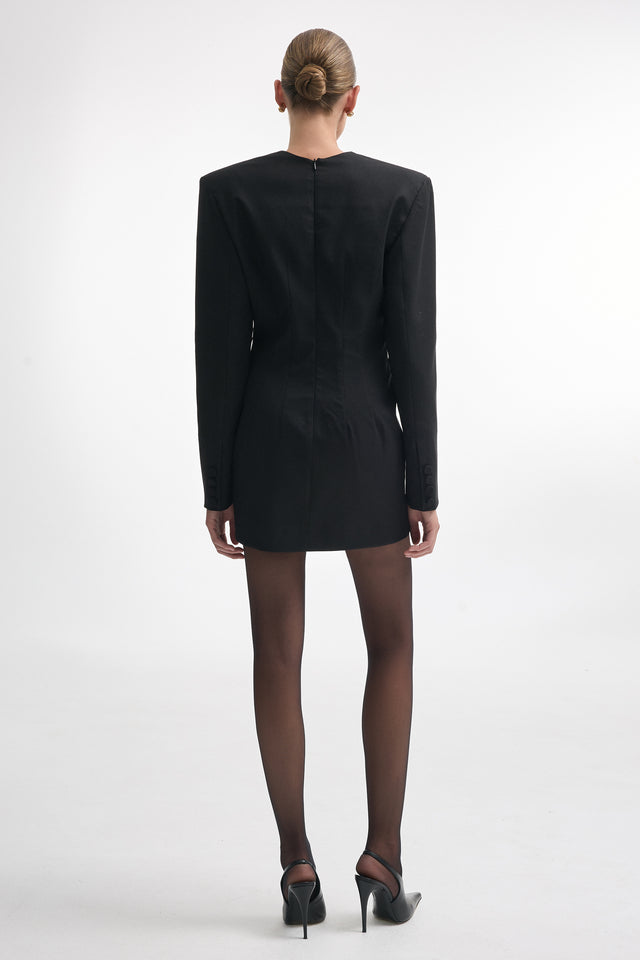 NIGHT SHIFT BLAZER DRESS BLACK