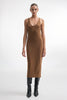 WHITNEY SLEEVELESS DRESS BROWN