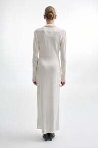 WHITNEY LONG SLEEVE DRESS ECRU