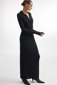 WHITNEY LONG SLEEVE MAXI DRESS BLACK