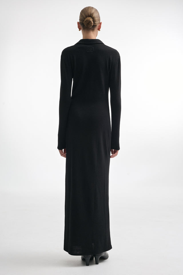 WHITNEY LONG SLEEVE MAXI DRESS BLACK