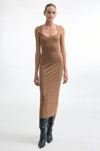 BROOKE DRESS BROWN