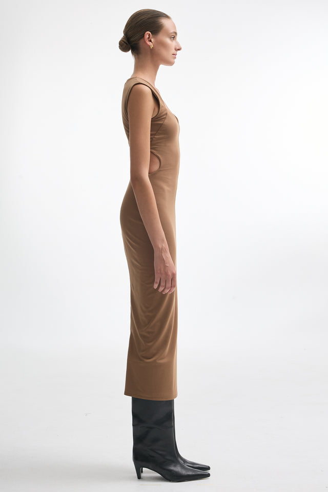 BROOKE DRESS BROWN