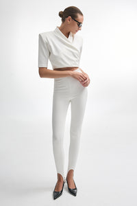 MELANIE CROP TOP OFF WHITE