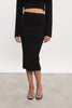 HEAVEN KNITTED MIDI SKIRT BLACK