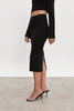 HEAVEN KNITTED MIDI SKIRT BLACK