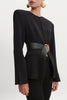 ZOE LEATHER BELT RUSTIC BLACK