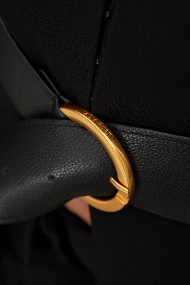 ZOE LEATHER BELT RUSTIC BLACK