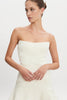ARROW STRAPLESS MINI DRESS OFF WHITE