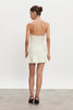 ARROW STRAPLESS MINI DRESS OFF WHITE