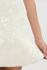 ARROW STRAPLESS MINI DRESS OFF WHITE