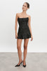ARROW STRAPLESS MINI DRESS BLACK