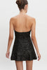 ARROW STRAPLESS MINI DRESS BLACK