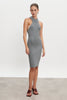 EVA KNITTED MIDI DRESS GREY