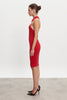 EVA KNITTED MIDI DRESS RED