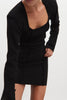 HEAVEN KNITTED MINI DRESS BLACK