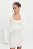 HEAVEN KNITTED MINI DRESS OFF WHITE