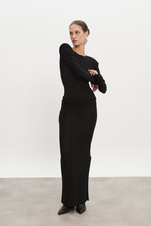 MAGNETIC KNITTED MAXI SKIRT