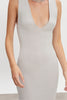 MAGNETIC KNITTED MAXI DRESS GREY