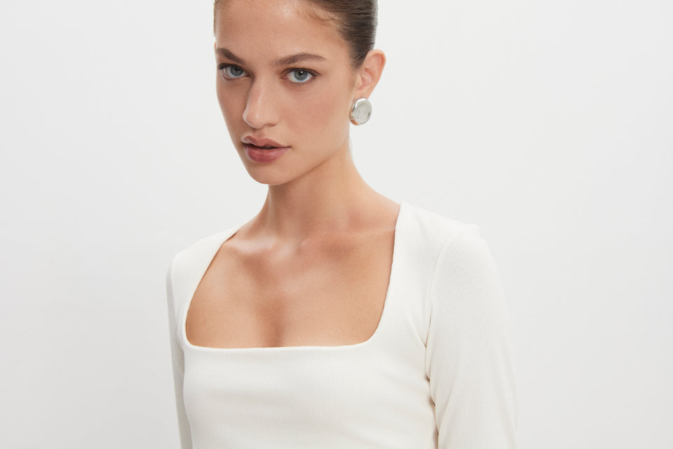 BITE CROP TOP OFF WHITE