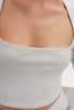 BITE CROP TOP GREY MELANGE