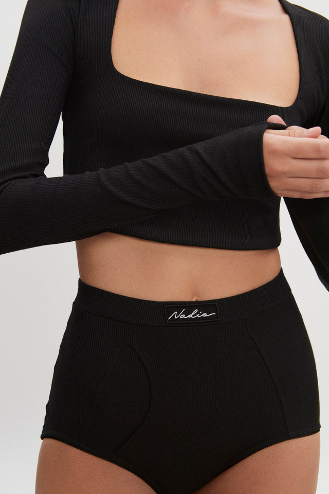 BITE CROP TOP BLACK