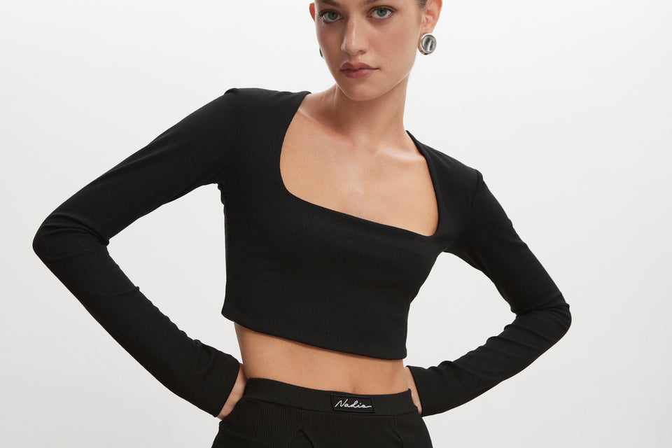 BITE CROP TOP BLACK