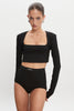 BITE CROP TOP BLACK