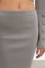 HEAVEN KNITTED MIDI SKIRT GREY