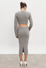 HEAVEN KNITTED MIDI SKIRT GREY
