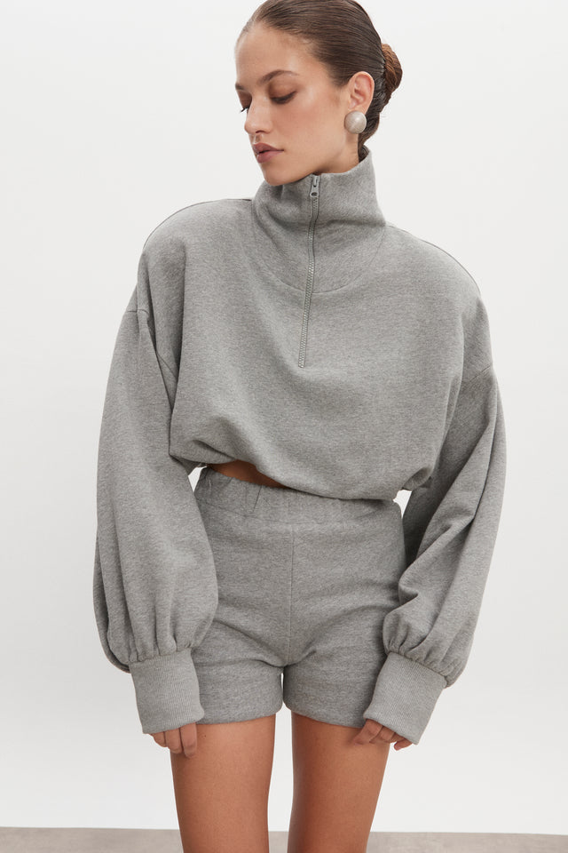 ZEN BLOUSE GREY MELANGE
