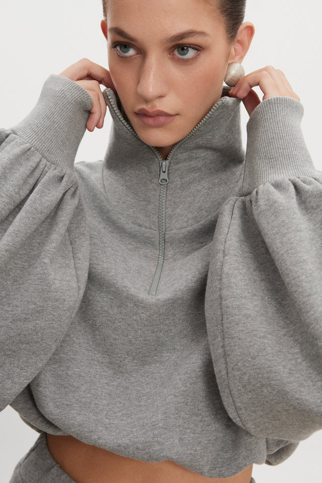 ZEN BLOUSE GREY MELANGE