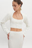 HEAVEN KNITTED CARDIGAN TOP OFF WHITE