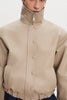 MEGAN LEATHER JACKET STONE GREY
