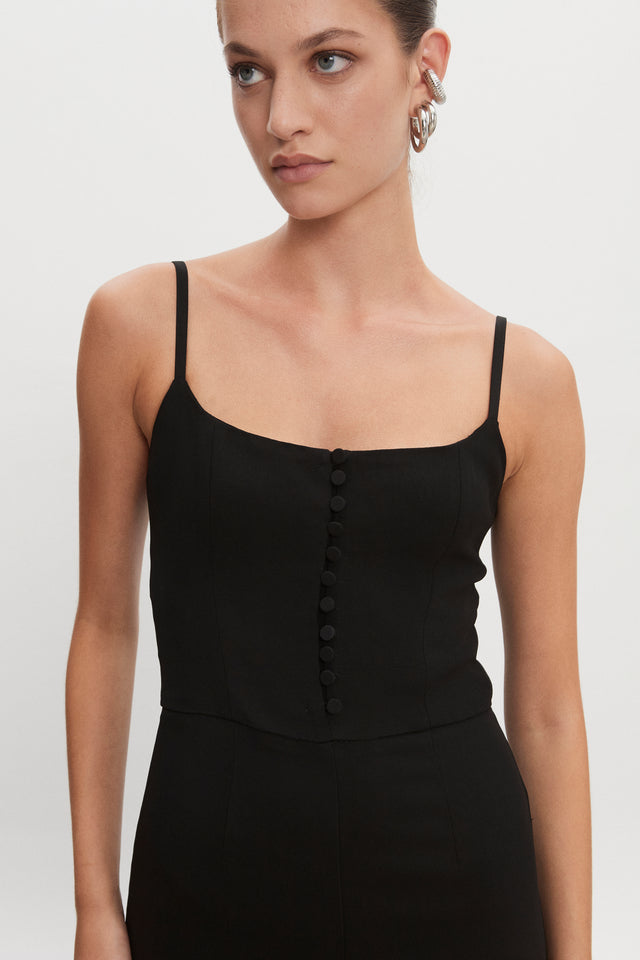CALIFORNIA CAPRI JUMPSUIT BLACK