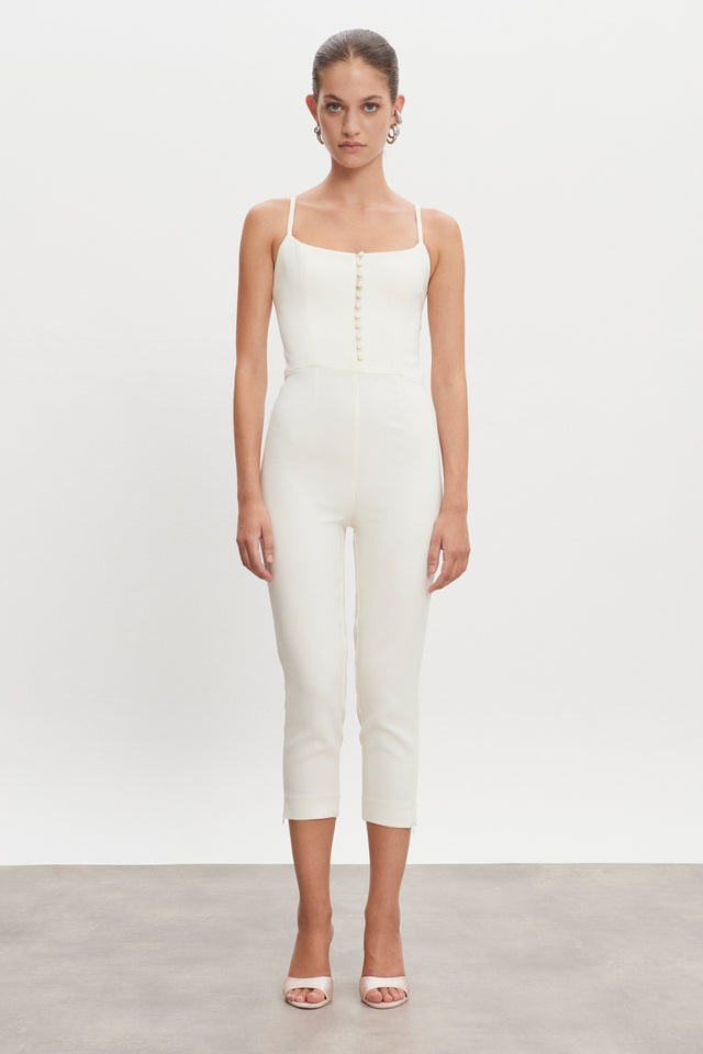 CALIFORNIA CAPRI JUMPSUIT OFF WHITE
