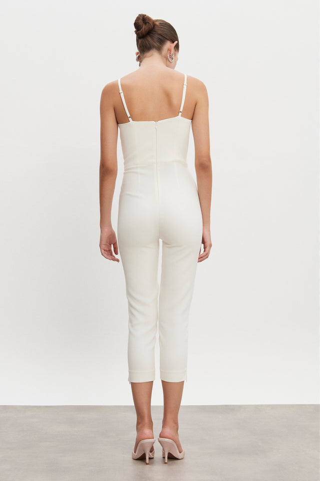 CALIFORNIA CAPRI JUMPSUIT OFF WHITE