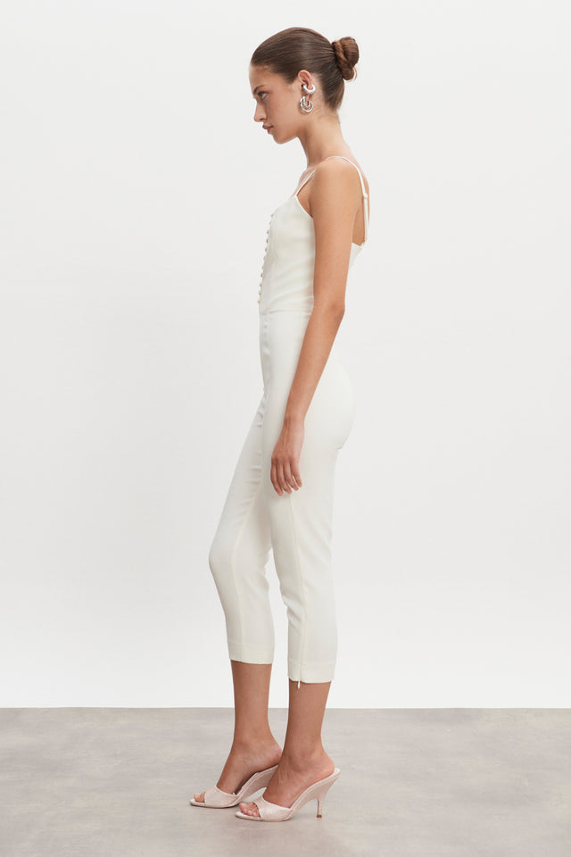 CALIFORNIA CAPRI JUMPSUIT OFF WHITE