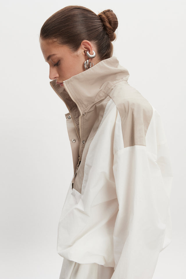 PAOLO WIND ANORAK M/W WHITE-GREIGE
