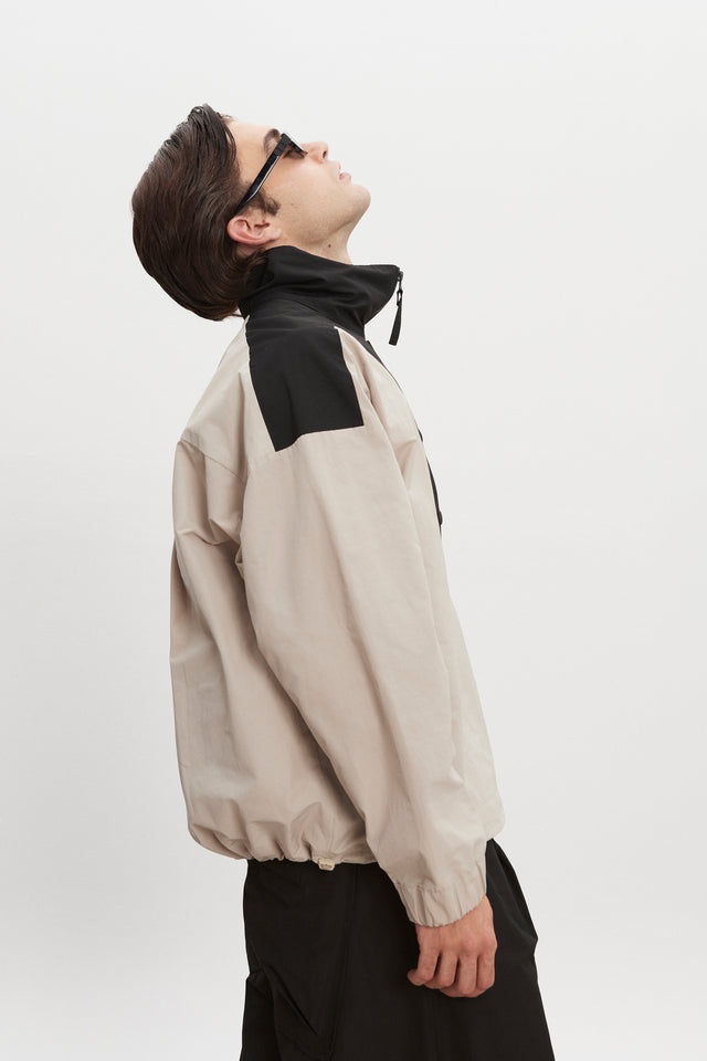 PAOLO WIND ANORAK M/W GREIGE-BLACK