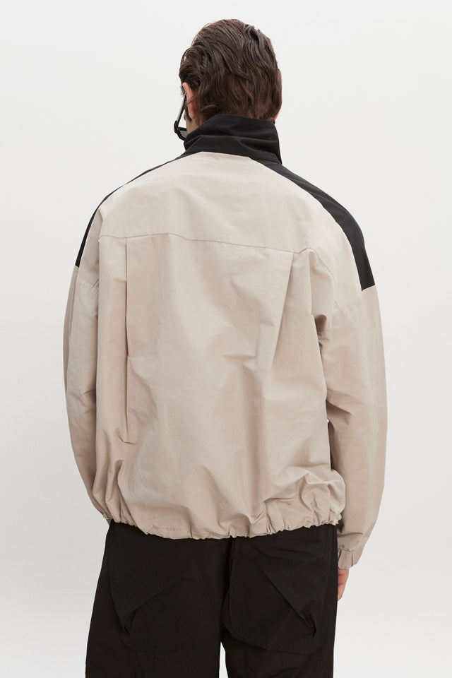 PAOLO WIND ANORAK M/W GREIGE-BLACK