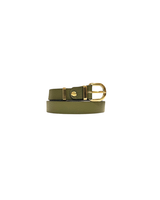 OLIVE THIN BELT