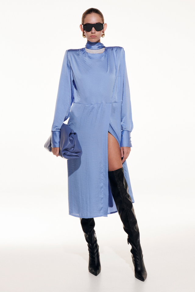 INDIGO MIDI DRESS