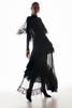 BLACK RUFFLED MAXI DRESS