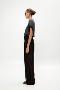 BLACK SHEER PANTS
