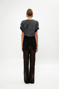 BLACK SHEER PANTS