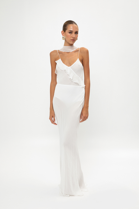 WHITE DRESS WITH STRAPS